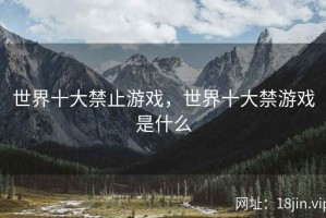 世界十大禁止游戏，世界十大禁游戏是什么