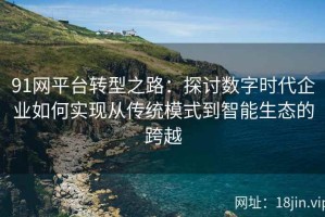 91网平台转型之路：探讨数字时代企业如何实现从传统模式到智能生态的跨越