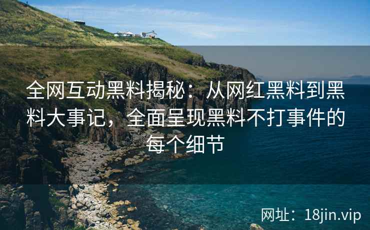 全网互动黑料揭秘：从网红黑料到黑料大事记，全面呈现黑料不打事件的每个细节